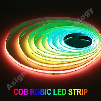 1-5 М RGBIC COB Led Strip Light 720 светодиодов/м DC24V Клейкая Гибкая Лента Супер Яркий Эффект Цветопередачи RGB LED Strip Light