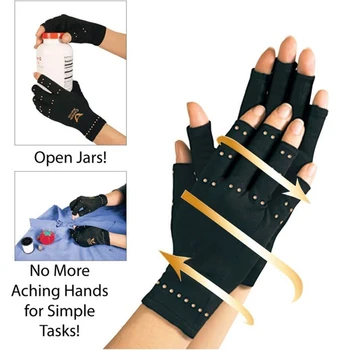 1 пара фирменных медных перчаток для рук при артрите Терапевтические Компрессионные Перчатки Мужские Женские перчатки для циркуляции крови при артрите