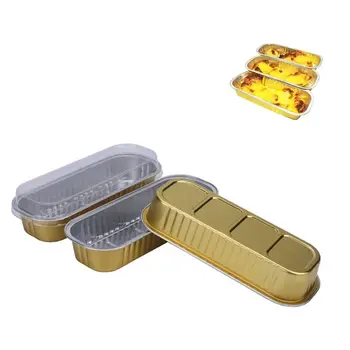 10шт Одноразовая жестяная коробка из алюминиевой фольги Контейнер для пищевых лотков с прозрачной крышкой, пригодный для упаковки еды на вынос, приготовления пищи на кухне