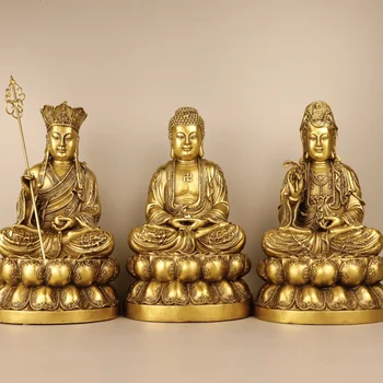 11-Дюймовая коллекция Тибетского храма из латуни 