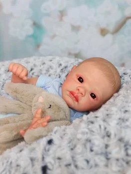 16-дюймовая кукла-Реборн с новым лицом Хенли, недоношенный ребенок, 3D-кожа, окрашенная видимыми венами, реалистичная игрушка для новорожденных, подарок для девочек