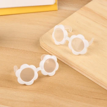 1шт мини-очки в форме цветка Куклы Прозрачные Солнцезащитные Очки Очки для Кукольного Домика Реквизит для фотосъемки