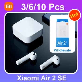 3/6/10 шт. Гарнитура Xiaomi Air 2 SE TWS Bluetooth 5.0 Mi True Wireless с функцией автоматического сопряжения, микрофон, наушники, чехол для зарядки