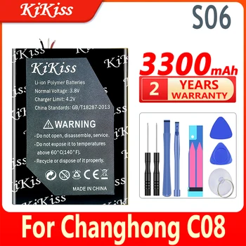 3300 мАч KiKiss 100% Новый аккумулятор S06 для аккумуляторов мобильных телефонов Changhong C08