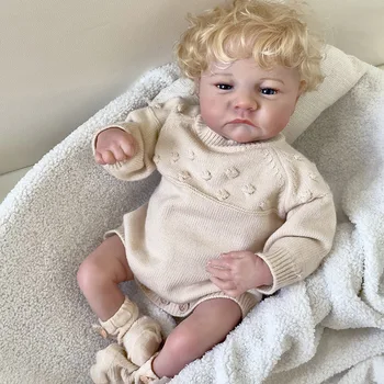 49 см Мягкая кукла Reborn Baby Doll Levi Awake для новорожденных, размер 3D, на коже видны вены, коллекционная художественная кукла