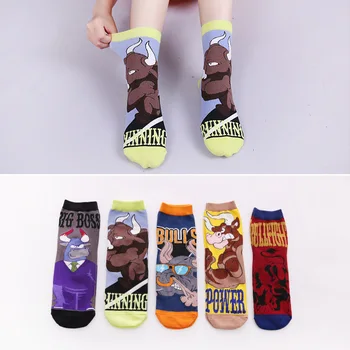 5 пар модных хлопчатобумажных носков с забавными мультяшными коровами, новые женские спортивные хлопчатобумажные носки в стиле хип-хоп