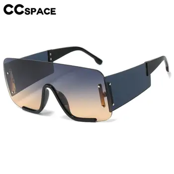 56896 Женские Солнцезащитные очки с цельными линзами в полурамке, солнцезащитные очки в стиле панк, женские солнцезащитные очки в стиле оверсайз, солнцезащитные очки с градиентным цветом на открытом воздухе