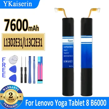 7600 мАч YKaiserin Аккумулятор L13D2E31/L13C2E31 для Lenovo Yoga Tablet 8 Tablet8 B6000 B6000-H B6000-F 60044 60043 Bateria