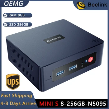 Beelink Mini S N5095, 8 ГБ оперативной памяти, 256 ГБ SSD-накопителя - Двойной HDMI 4K UHD, Гигабитный Ethernet, двойной WiFi, BT Идеально подходит для дома и офиса