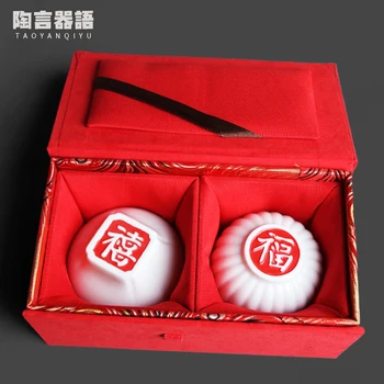 Dehua White Porcelain Seal Design Couple Difference Cup Китайский подарок для свадебного сопровождения Чай Вино Кофе Одиночные чашки