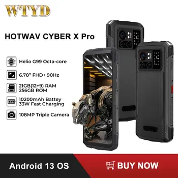 HOTWAV CYBER X Pro Прочный Телефон 108-мегапиксельная Камера 12 ГБ + 256 ГБ 10200 мАч 6,78 