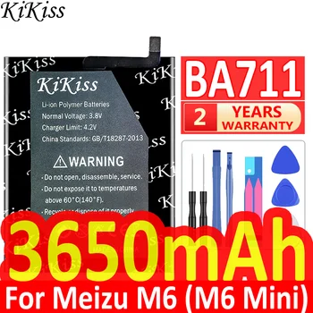KiKiss 3650mAh BA711 Аккумулятор Для Meizu M6 (M6 Mini) M6Mini Аккумуляторы Для мобильных Телефонов Bateria + Бесплатные Инструменты