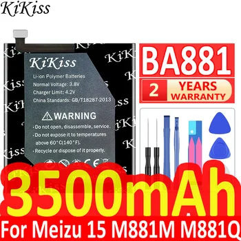 KiKiss BA881 BA 881 3500 мАч Новый Аккумулятор Для Телефона Meizu 15 M881H/M881Q Высокого Качества + Номер отслеживания