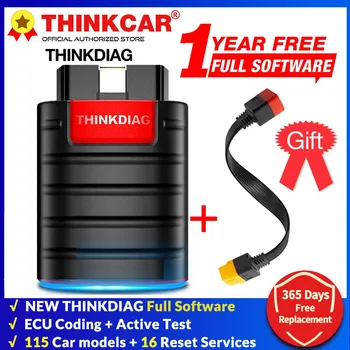 THINKCAR Thinkdiag V1.23.004 Все программное обеспечение OBD2 Полный системный сканер Диагностические Инструменты 16 служб сброса кодирования Ecu pk ELM327