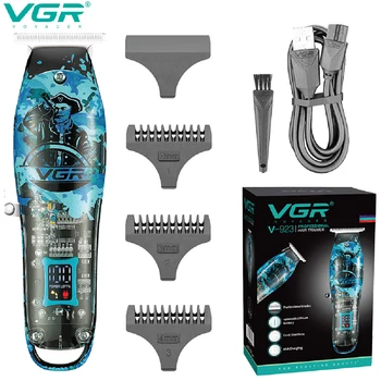 VGR Триммер для волос для мужчин Машинка для стрижки волос Профессиональный беспроводной парикмахерский Триммер Электрический USB перезаряжаемый V-923