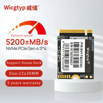 Wicgtyp SSD 2230 M.2 NVME PCIE 2 тб 1 тб 512 гб SSD для Steam Deck Mini PC Surface Ноутбук Настольный m2 nvme 4.0x4 Внутренние Жесткие диски