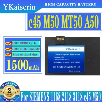 YKaiserin 100% Новый Аккумулятор 1500 мАч для SIEMENS 1168 2118 3118 C45 M50 MT50 A50 + В наличии