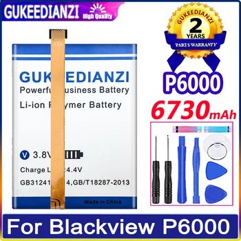 Аккумулятор GUKEEDIANZI P6000 6730mAh Для Мобильного Телефона Blackview P6000 Li-ion Bateria + Track NO