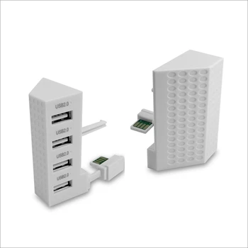 Аксессуары для игр P9YE, 4-портовый USB 2.0-концентратор, портативный конвертер расширения, ABS