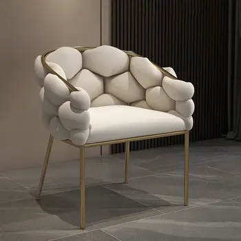 Белый обеденный стул Nordic, Металлический Туалетный столик, стулья для гостиной, офиса, салона красоты, Мебель для дома Sillas Para Comedor A2