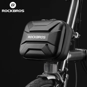 Велосипедная сумка ROCKBROS, водонепроницаемая велосипедная сумка с жестким корпусом, Передние корзины для электрического скутера, Светоотражающий чехол для хранения, Дорожная велосипедная сумка MTB