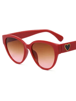 Винтажные Роскошные Женские солнцезащитные очки с прозрачными океанскими линзами, очки с сердечной индивидуальностью, Классические Ретро уличные очки De Sol Feminino UV400