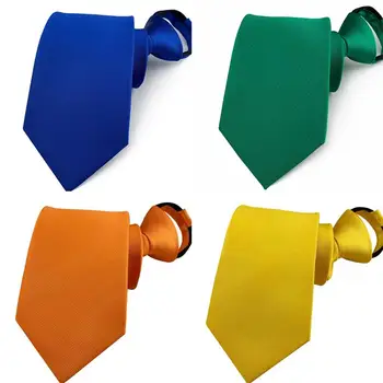 Высококачественный 8-сантиметровый минималистичный однотонный Регулируемый галстук на молнии для офиса, деловой свадьбы, Модный галстук в универсальном стиле
