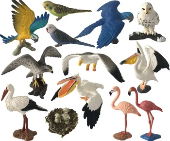 Гавайские птицы, фигурки, игрушки, модель кокосовых пальм, фигурка попугая, игрушка-цветок, игровой набор, топперы для тортов