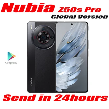 Глобальная Встроенная память Официальный Мобильный Телефон Nubia Z50S Pro 5G Snapdragon 8 Gen 2 с 678 дюймовым Экраном 50 МП Камера 5100 мАч 80 Вт Быстрая Зарядка NFC