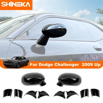 Декоративная накладка бокового зеркала заднего вида SHINEKA для Dodge Challenger 2009 2010 и выше, внешние аксессуары ABS Черный