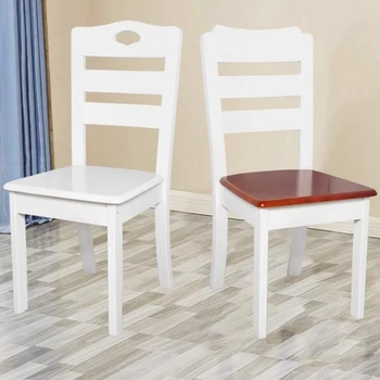 Деревянные обеденные стулья для дома, минималистичная спинка, современный обеденный стул, Белая Расслабляющая мебель для гостиной Silla Comedor WZ50DC