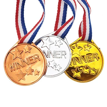 Детские золотые пластиковые медали победителей, сумка для спортивных мероприятий, призы, игрушки