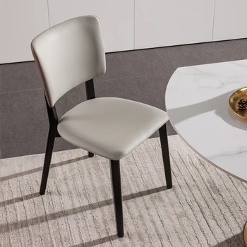 Дизайн Современные Обеденные стулья Европейская кожа Итальянские Роскошные Обеденные стулья Room Lazy Sillas Para Sala De Estar Уличная мебель