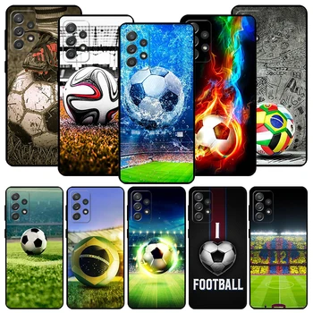 Дизайн Футбольного мяча, Черный Чехол для телефона Samsung Galaxy A51 A71 A41 A31 A21S A50 A70 A40 A30 A20E A10 Note 20 Ultra 10 9