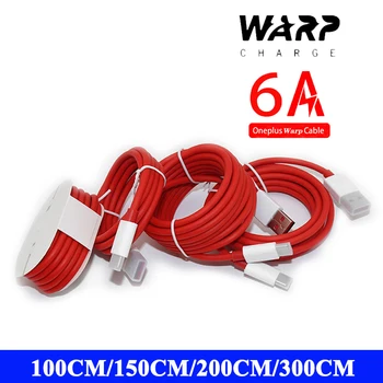 Для Oneplus 11 10T 9 9R Nord CE 2 3 Lite Оригинальный кабель Warp Charge Type-C Dash Supervooc 6A Быстрая зарядка для 1 + 10Pro 9RT 8T 7t