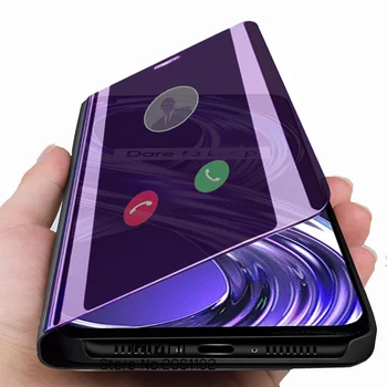 Для Realmy 8i Case Смарт-зеркальные чехлы-книжки с откидной крышкой для Oppo Realme 8i 8 i i8 Realme8i с подставкой-книжкой для чехлов