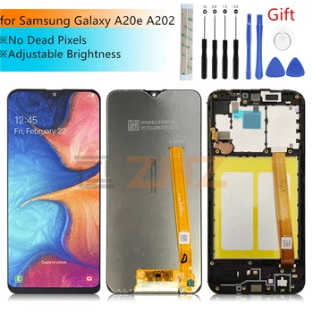 Для Samsung Galaxy A20e ЖК-дисплей A202 2019 Сенсорный Экран Дигитайзер В сборе SM-A202F/DS запасные части для ремонта экрана