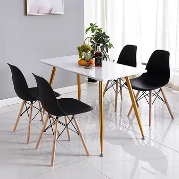 Доставка Обеденные стулья для квартиры, Черные, Удобная опора для спины, Эргономичная Мебель для ожидания Ужина в салоне