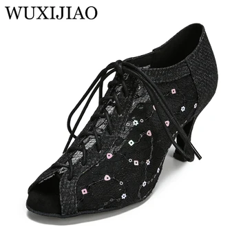 Женская обувь для латиноамериканских танцев WUXIJIAO, женская обувь для танцев, женские ботинки для танго, обувь для бальных танцев, обувь для сальсы, обувь для вечеринок, танцевальные ботинки
