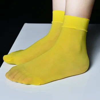 Женские носки, шелковые чулки 8D, Ультратонкие удобные дышащие носки с высокой эластичностью, короткие носки до щиколоток