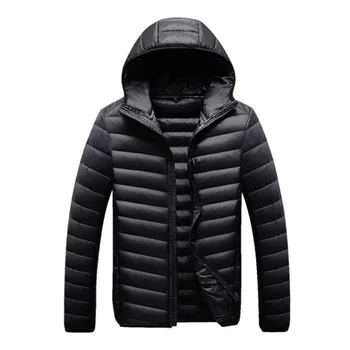 Зимняя ультралегкая пуховая куртка, мужская модная короткая мужская куртка с капюшоном, пуховая хлопковая теплая одежда, пальто Jackets2023 Новинка