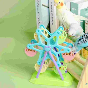 Игрушки для попугаев, обучение кормлению птиц, Колесо обозрения, принадлежности для птиц, пластиковый домашний попугай для детей
