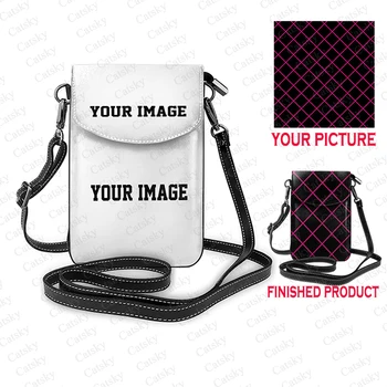 Изготовленная на заказ сумка через плечо Дополнит ваш образ, кожаная сумка для телефона с оригинальным дизайном, органайзер для путешествий, держатель для карт, Ключница, Подарочная сумка