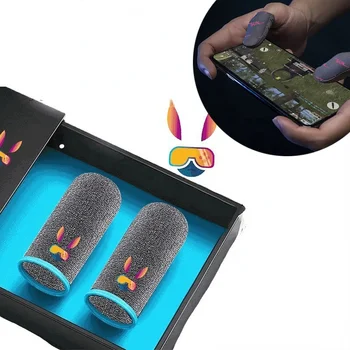Изготовленный НА ЗАКАЗ ЛОГОТИП pubg uc дешевые игровые мобильные игры сенсорный экран touch silver fiber game рукав для пальцев перчатка чехол для больших пальцев кроватки