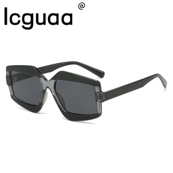 Квадратные солнцезащитные очки большого размера в контрастной оправе, очки в оптической оправе, Прозрачные очки UV400 для вождения, очки для чтения Gafas De Sol