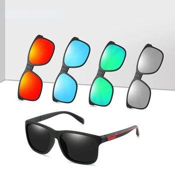 Классический тренд Мужской летней езды на велосипеде, вождения в поляризованных очках, Фирменный дизайн, Модные Мужские поляризованные солнцезащитные очки в ретро-квадратной оправе