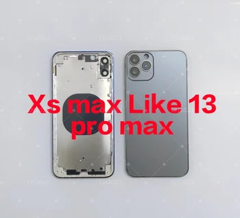 Корпус Diy Для Замены Промежуточной рамы Аккумулятора iPhone XS Max до 14 Pro Max Своими руками, Блестящее Шасси iPhone XS Max Как у 13PRO Max