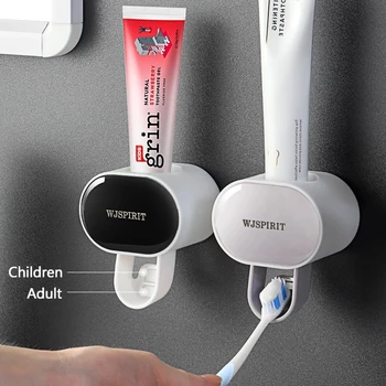 Креативный автоматический дозатор зубной пасты для детей Соковыжималки для зубной пасты Пылезащитная настенная подставка Набор аксессуаров для ванной комнаты