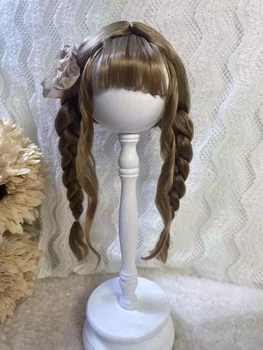 Кукольные парики для волос Blythe Qbaby из мохера с волнистыми рулонами 9-10 дюймов