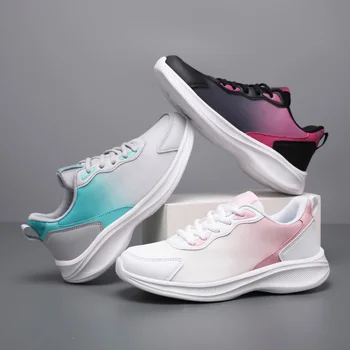 Легкая Женская Спортивная обувь для бега, Сетчатые Дышащие Кроссовки для ежедневной ходьбы для девочек, Большие размеры 35-41, Кроссовки для бега
